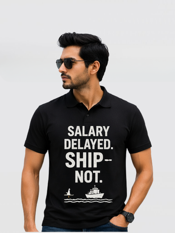 Marine Graphic Casual T-Shirts – Shipping Collection (Black)