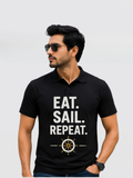 Marine Graphic Casual T-Shirts – Shipping Collection (Black)