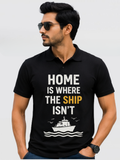 Marine Graphic Casual T-Shirts – Shipping Collection (Black)