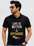 Marine Graphic Casual T-Shirts – Shipping Collection (Black)