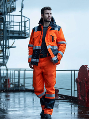 BM POLARTEC Parka Jacket - High-Viz Dual Color with Reflective Tapes