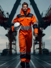 BM POLARTEC Winter Coveralls - High-Viz Dual Color with Reflective tapes