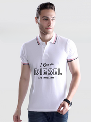 BM Casual Premium Cotton T-Shirt - I run on Diesel