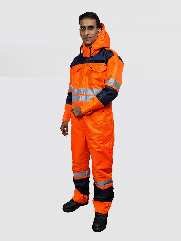 BM POLARTEC Winter Coveralls - High-Viz Dual Color with Reflective tapes